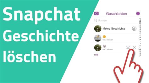 Snapchat Geschichte / Story löschen